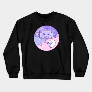 A ghost with a ouija board Crewneck Sweatshirt